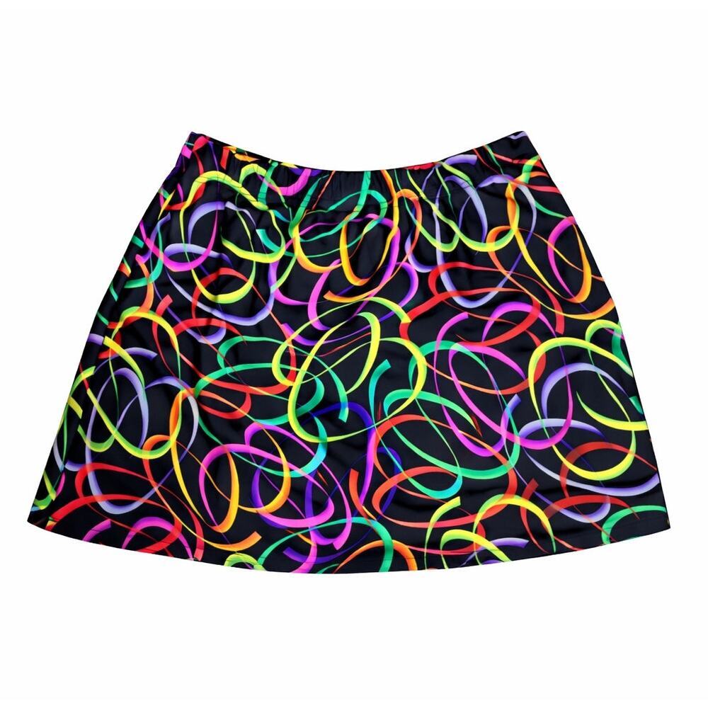 SVFORZA Neon Scribblz Pattern Mini Skort - Picture 2 of 2